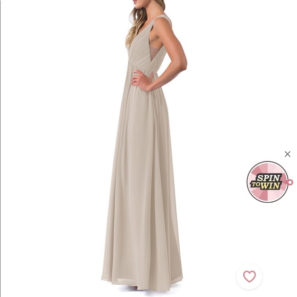 Azazie Bridesmaid Dress - Ranvie in Taupe - Picture 2 of 4